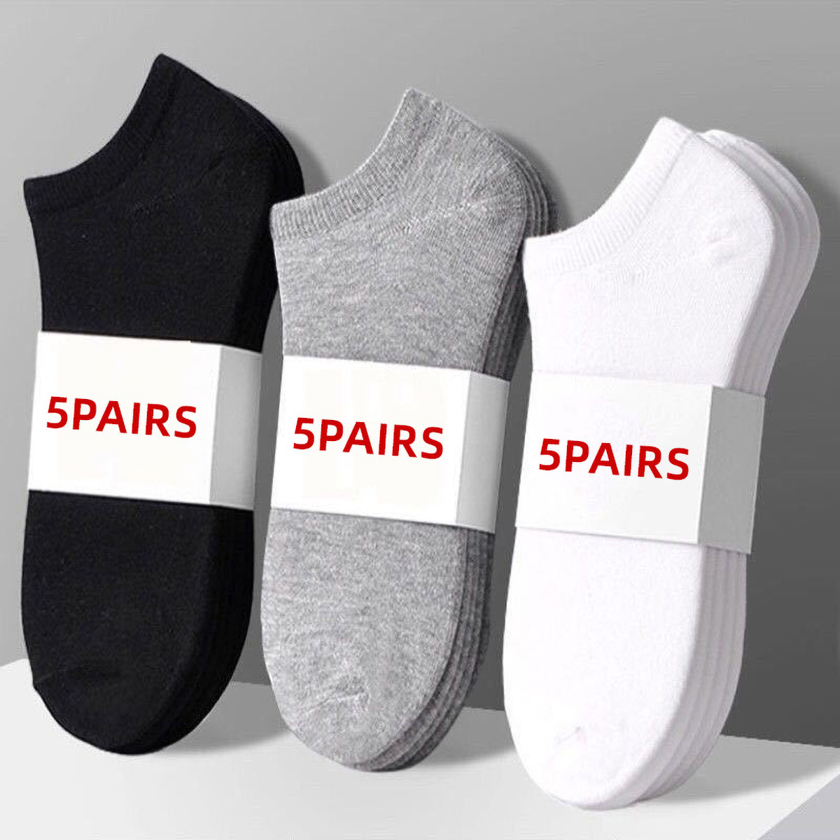 Ankle Sock Low Cut - 5 Pasang Kaos Kaki Kasual Unisex