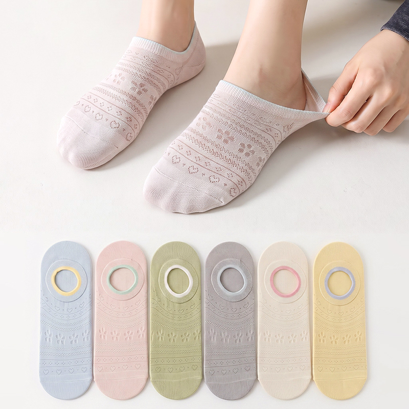 Invisibility Sock Loafer - 6 Pasang Kaus Kaki Wanita Tak
