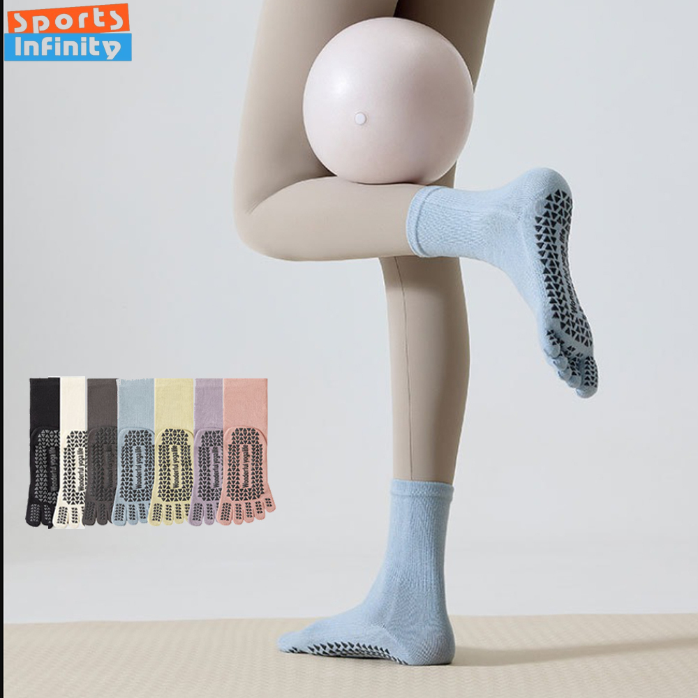 Toe Sock Split - Kaos Kaki Yoga Lima Jari Anti