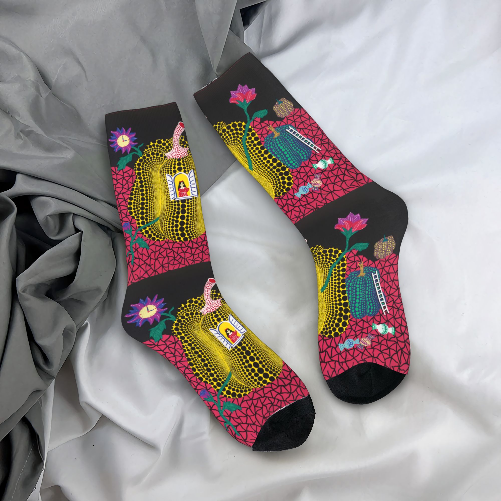 Dress Sock Men - Kaus Kaki Pria Lukisan Abstrak Yayoi