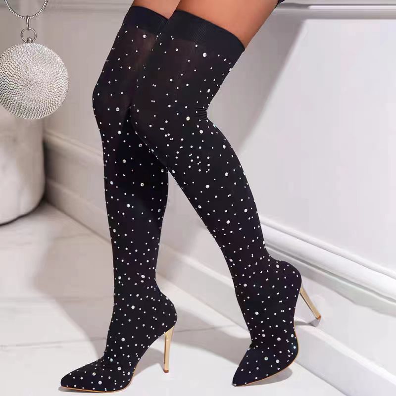 Knee High Sock Women - Sepatu Bot Kaus Kaki Melar Kaki