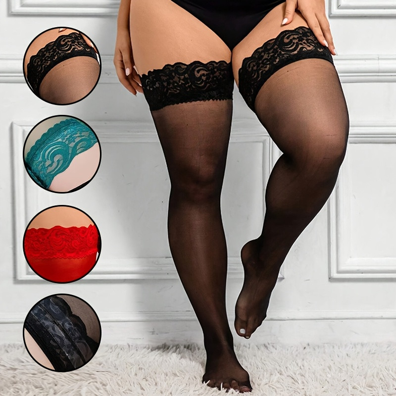 Thigh High Sock Stay Up - Stoking Setinggi Paha Wanita Ukuran Besar,