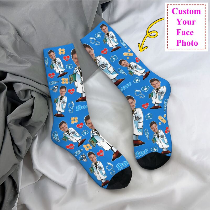 Dress Sock Men - Kaos Kaki Unisex Desain Foto Wajah