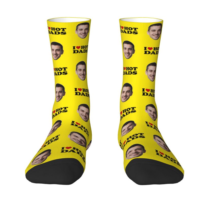 Kaos Kaki Custom I Love Hot Da - Dress Sock Men ulasan dan harga