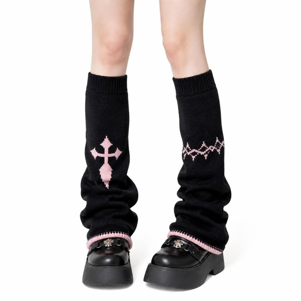 Alt Style Asymmetric Knit Leg  - Boot Sock Slouchy ulasan dan harga