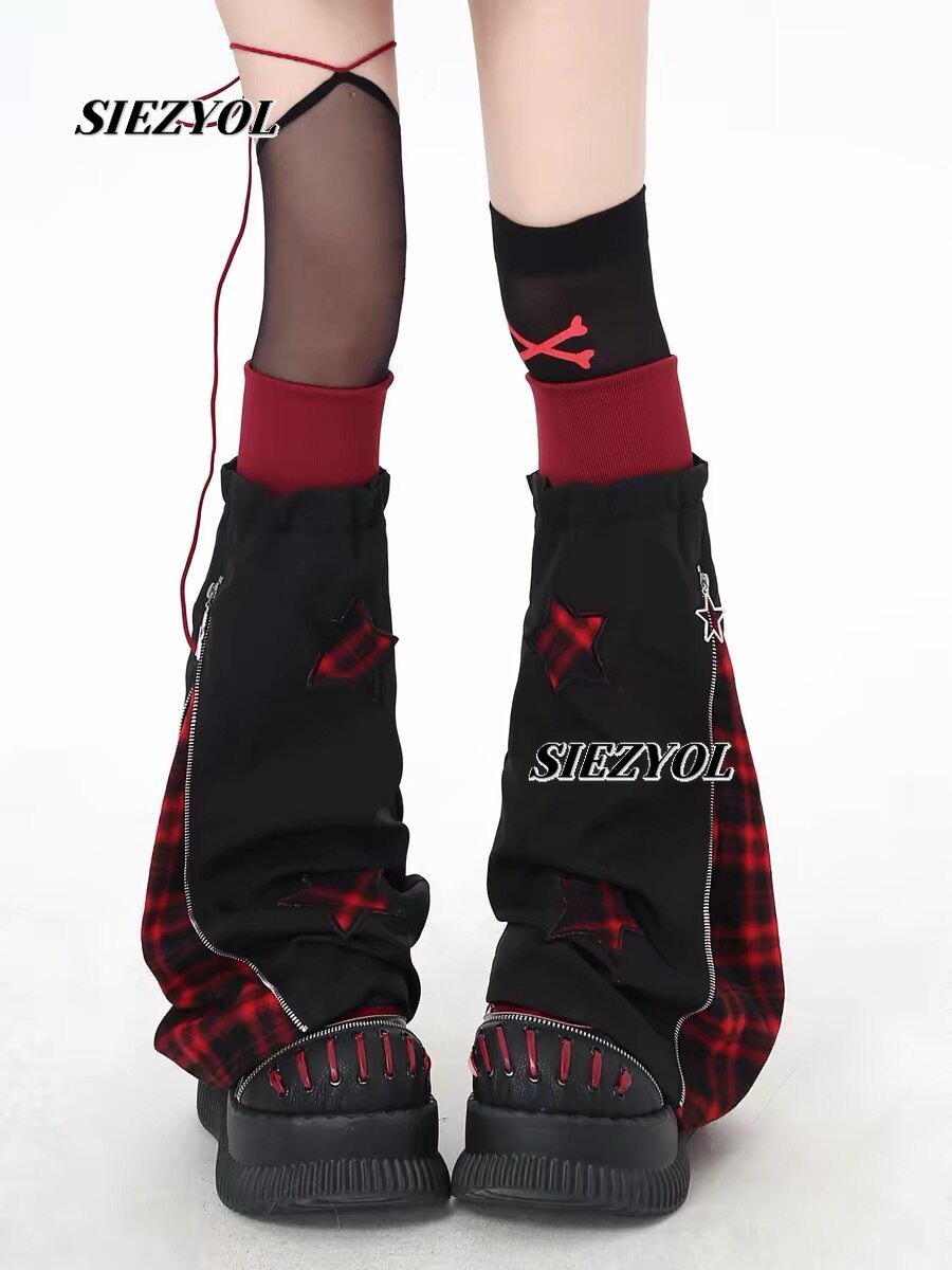 Penghangat Kaki Motif Kotak-ko - Boot Sock Slouchy ulasan dan harga