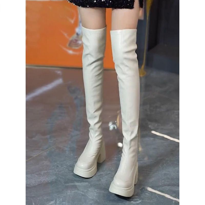 Sepatu bot panjang hak tinggi  - Knee High Sock Women ulasan dan harga