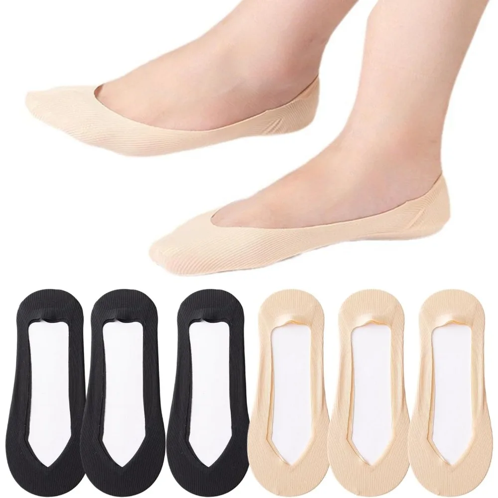 6 Pasang Kaus Kaki Wanita Anti - Invisibility Sock Loafer ulasan dan harga