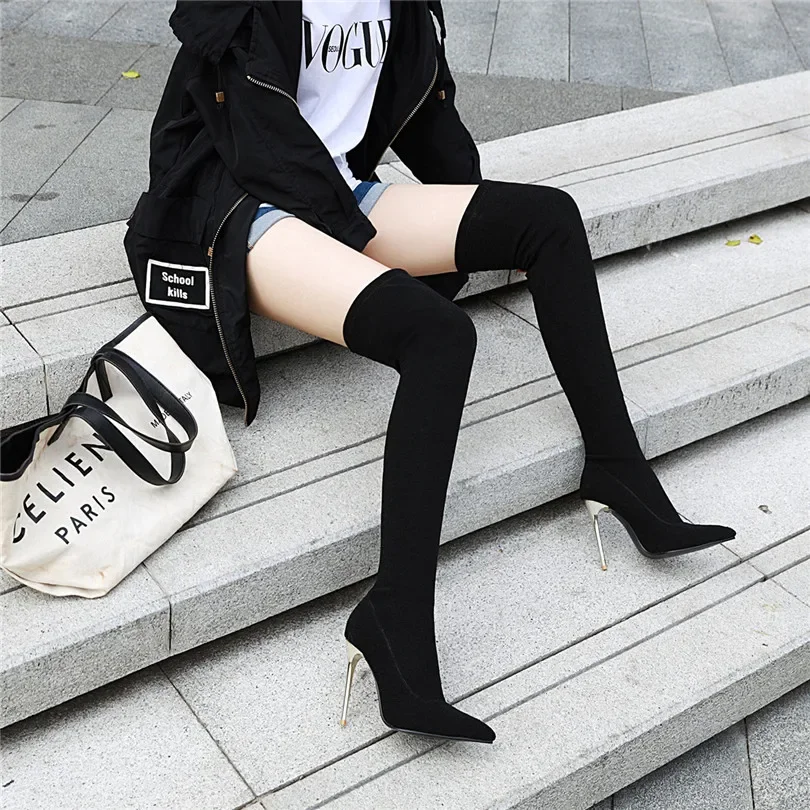 Sepatu bot ukuran Plus untuk w - Knee High Sock Women ulasan dan harga