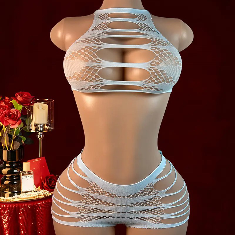 Lingerie Seksi +Panty Berongga - Fishnet Stocking Women ulasan dan harga