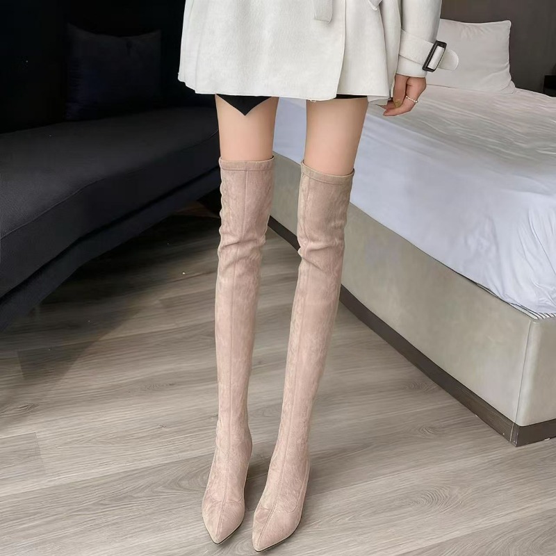 Sepatu Boots Wanita Seksi Mode - Knee High Sock Women ulasan dan harga