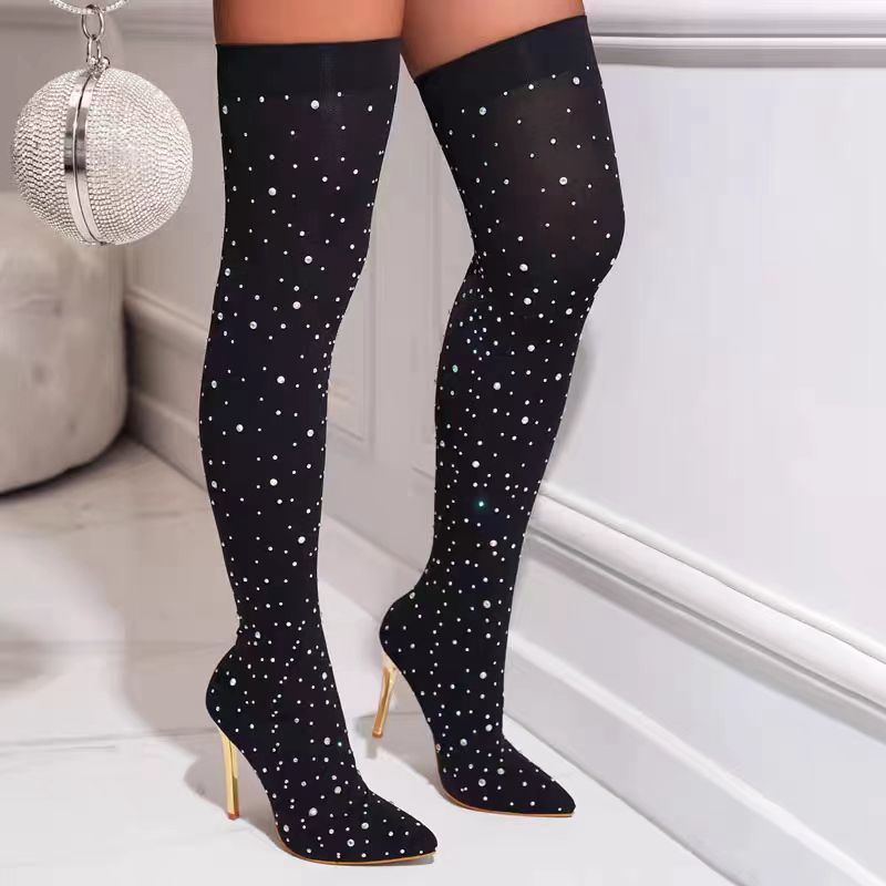 Sepatu Bot Kaus Kaki Melar Kak - Knee High Sock Women ulasan dan harga