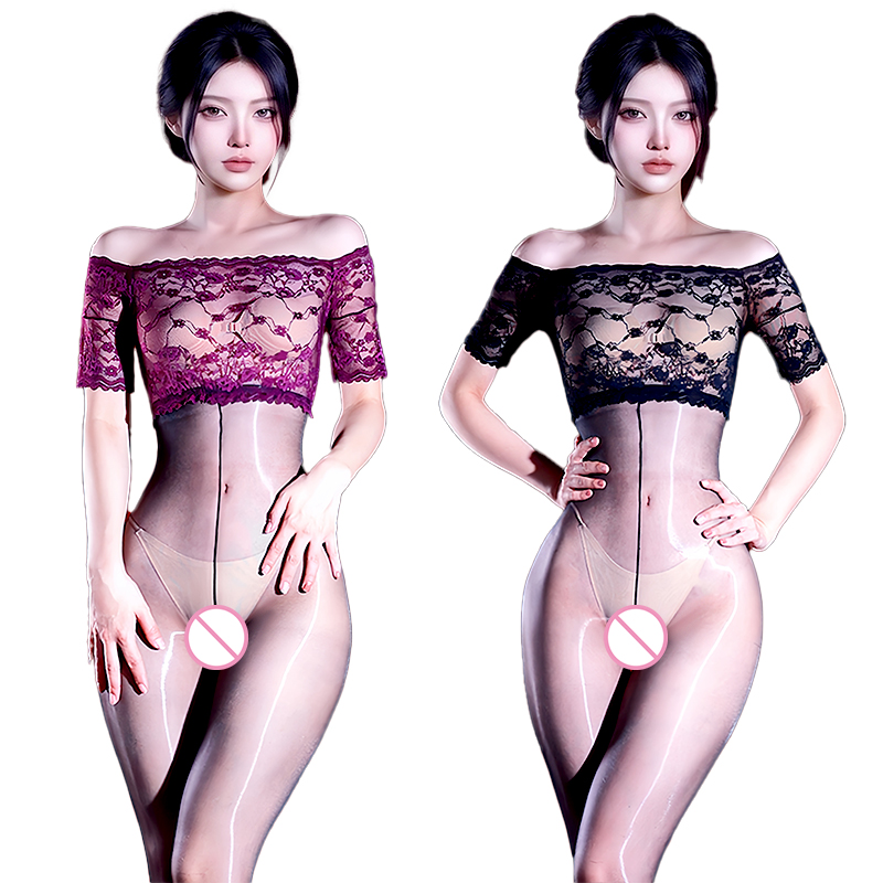 Bodysuit renda jala mengkilap  - Tights Pantyhose Sheer ulasan dan harga