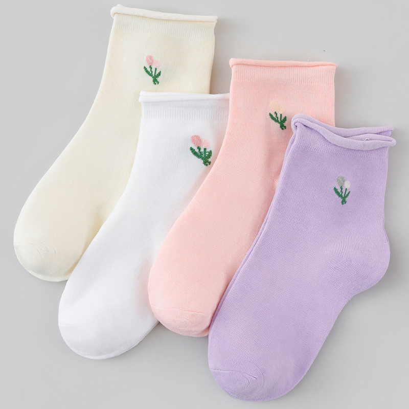 4/8/12 Paket Kaus Kaki Wanita  - Cotton Crew Sock Pack ulasan dan harga