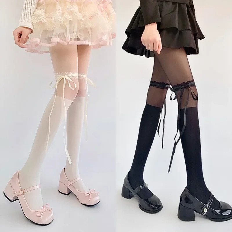 Stoking Sutra Manis Lolita Cos - Tights Pantyhose Sheer ulasan dan harga